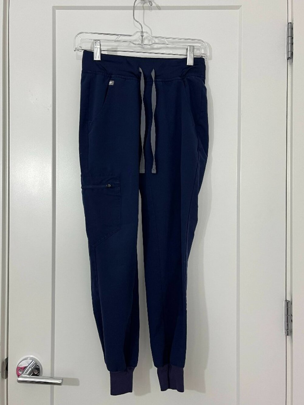 FIGS XXS Navy Blue Jogger Drawstring Scrubs Pants with Pockets